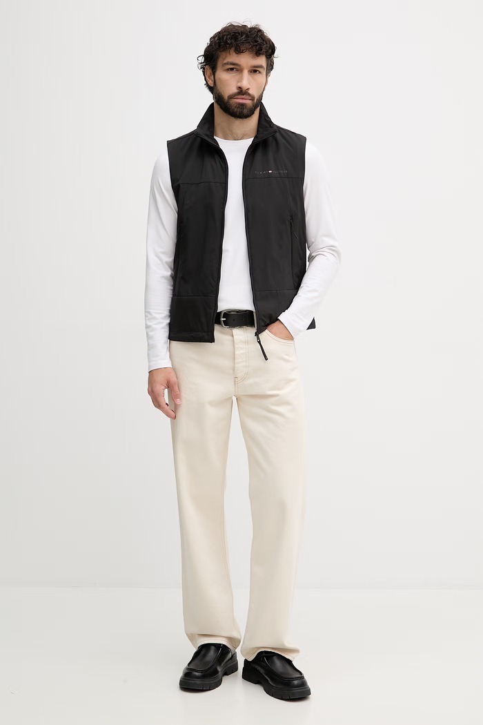 Tommy Hilfiger vesta pánska MW0MW42663 čierna SS26
