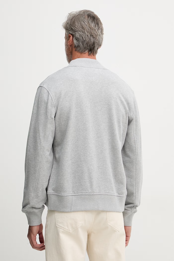 Îmbrăcăminte Tommy Hilfiger geacă bomber pentru bărbați, din bumbac MW0MW42470 gri