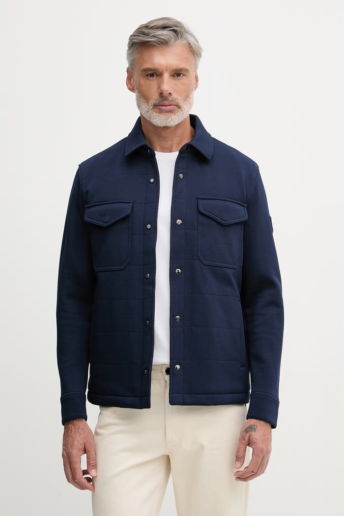 Tommy Hilfiger košeľová bunda pánska tmavomodrá MW0MW42486