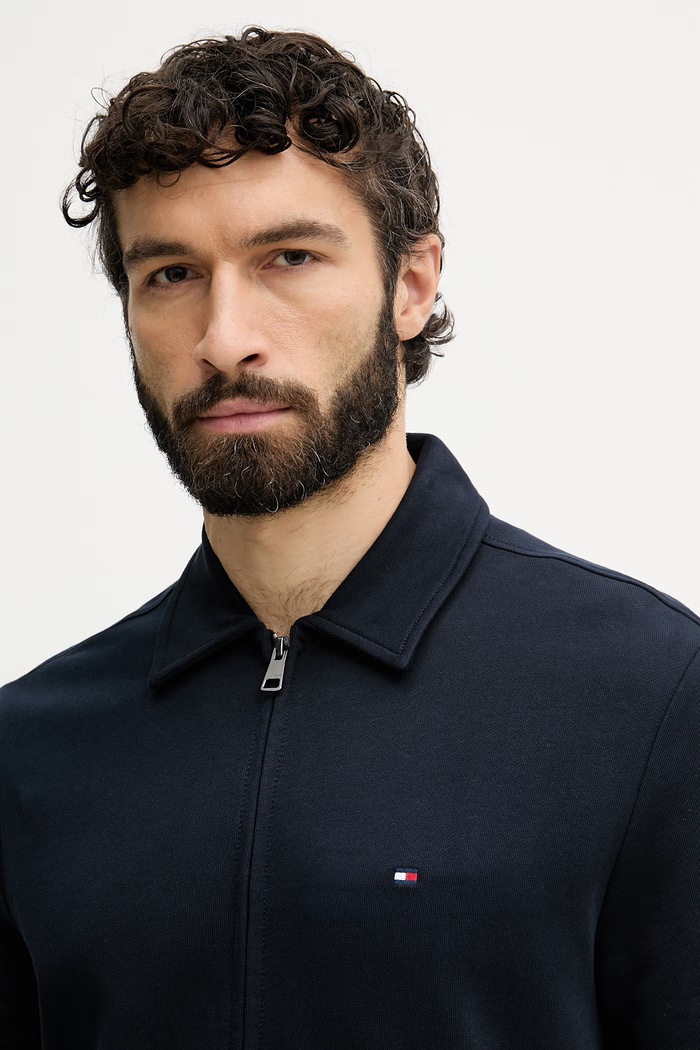 Tommy Hilfiger bluza rozpinana męska bawełniana granatowy MW0MW41767
