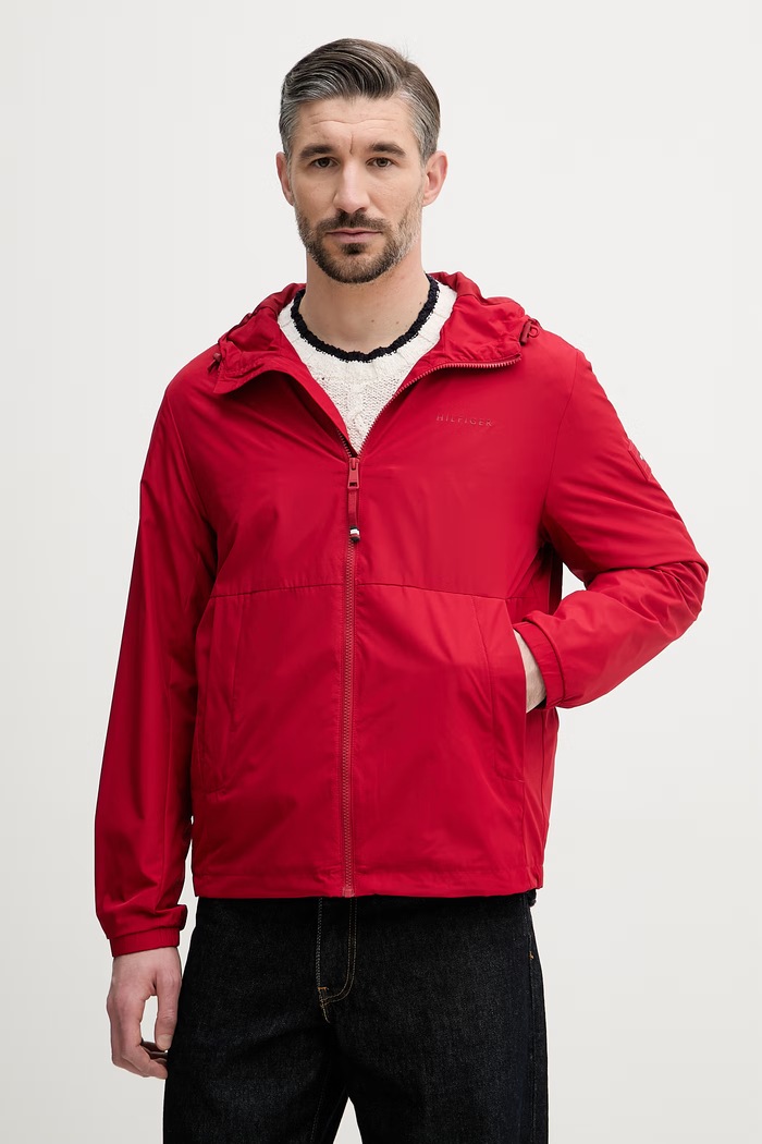Tommy Hilfiger bunda pánska červená MW0MW42504