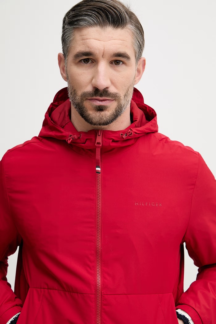 Tommy Hilfiger bunda pánska červená MW0MW42504