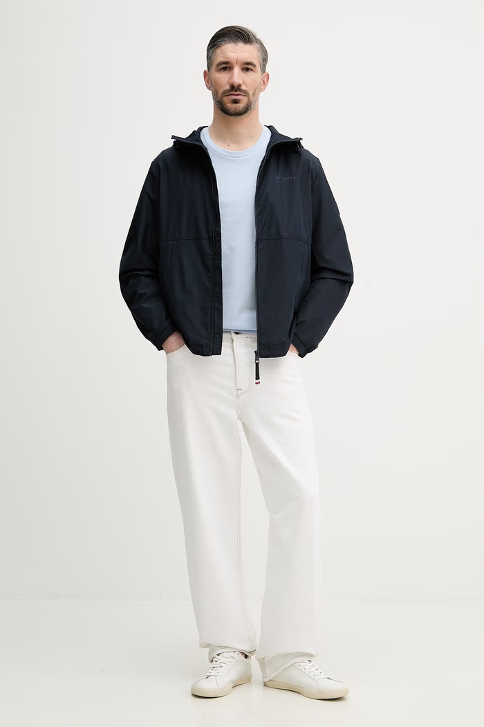 Tommy Hilfiger bunda pánska MW0MW42504 tmavomodrá SS26