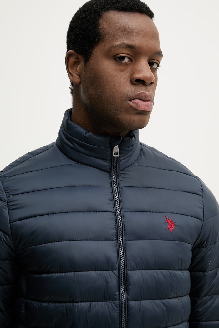 U.S. Polo Assn. pánska bunda LIGHTWEIGHT BOUND QUILTED tmavomodrá MUP3905