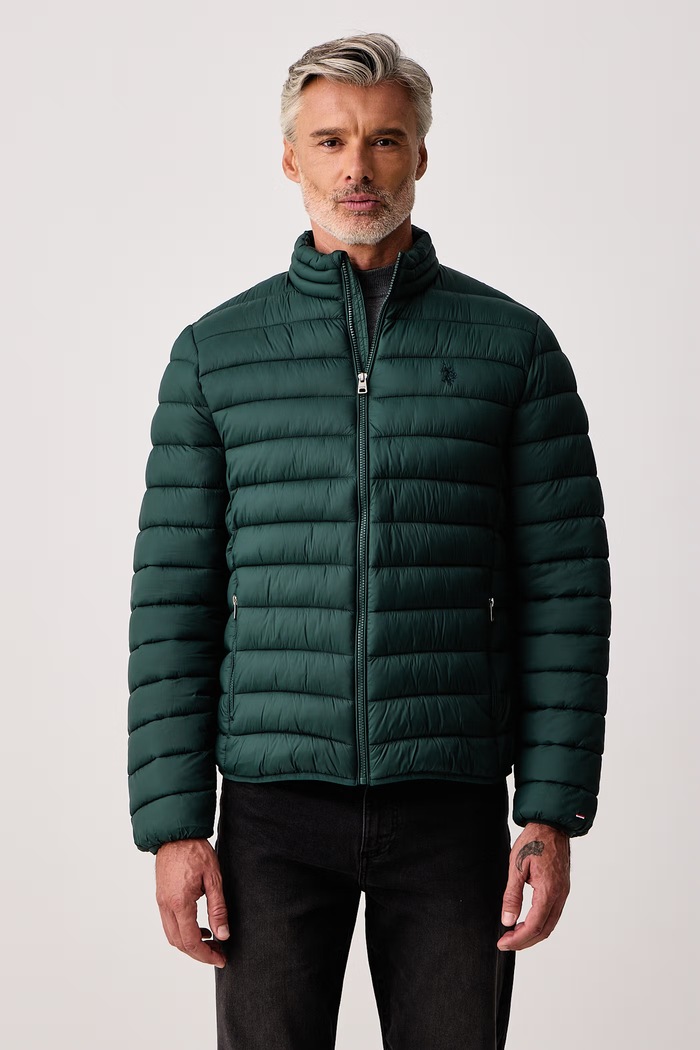 U.S. Polo Assn. Kurtka męska LIGHTWEIGHT BOUND QUILTED zielony MUP3905