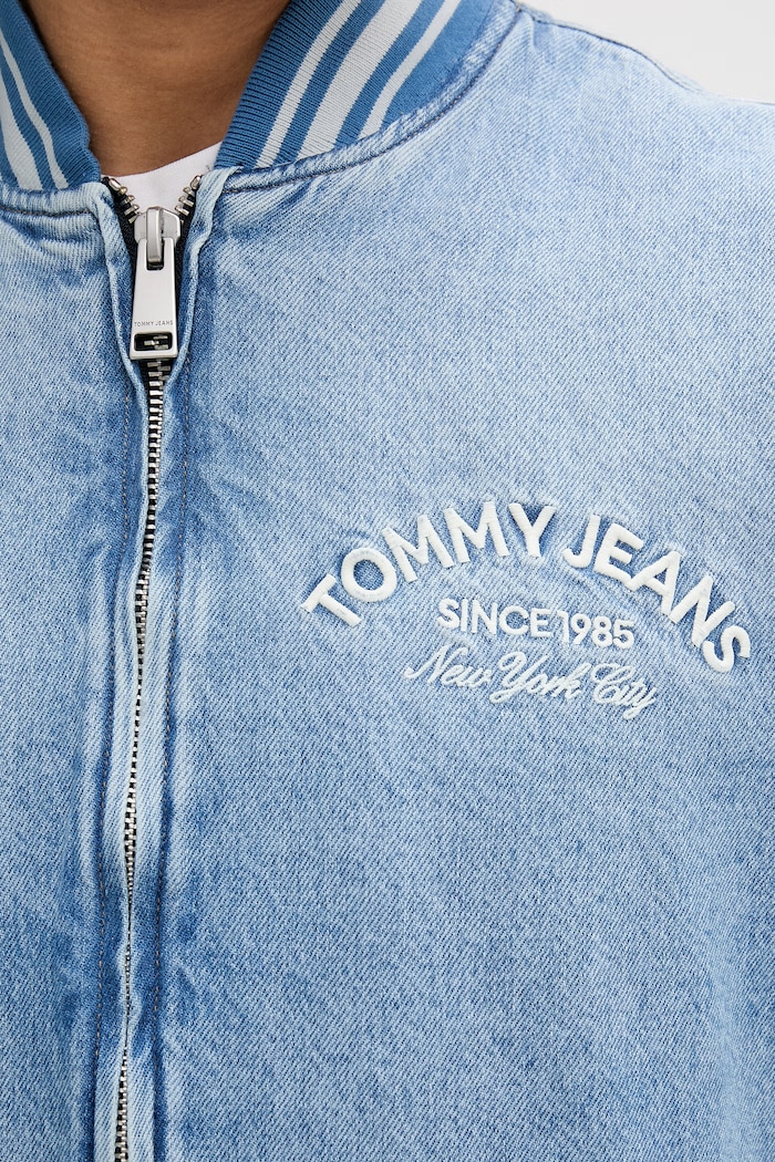 Tommy Jeans geacă bomber pentru bărbați, din bumbac DM0DM22498 albastru