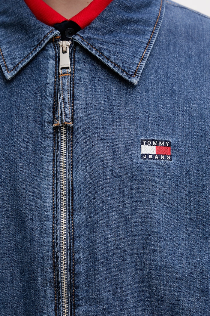 Tommy Jeans kurtka przejściowa męska jeansowa DM0DM22846 niebieski