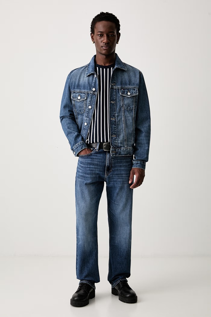 Tommy Jeans prehodna jakna moška denim DM0DM23003 modra SS26