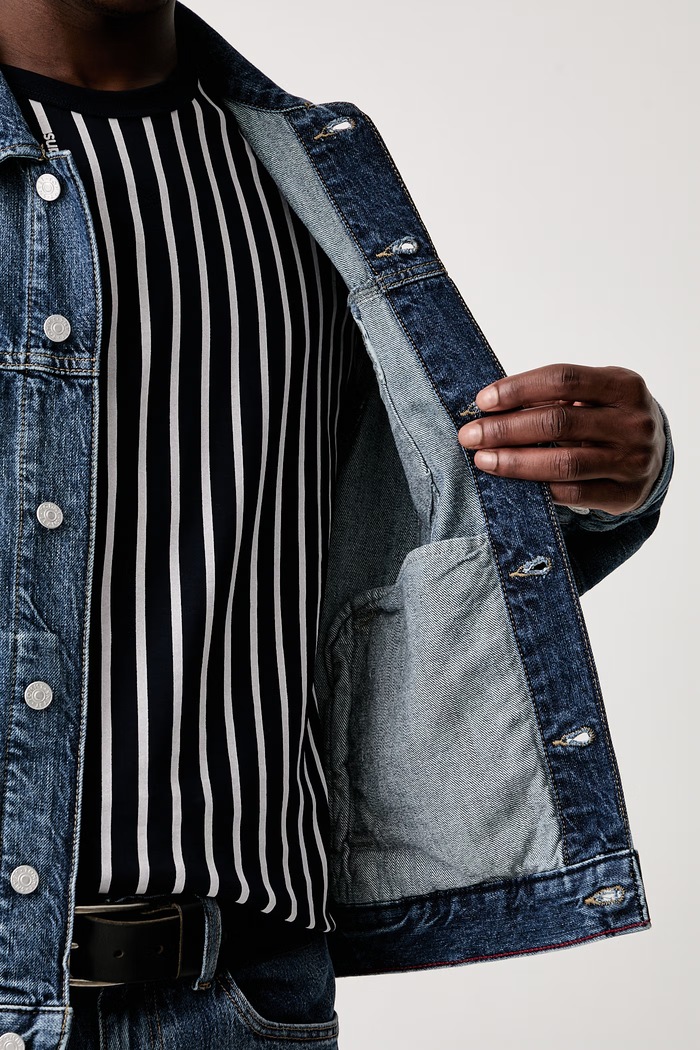 Tommy Jeans prehodna jakna moška denim DM0DM23003