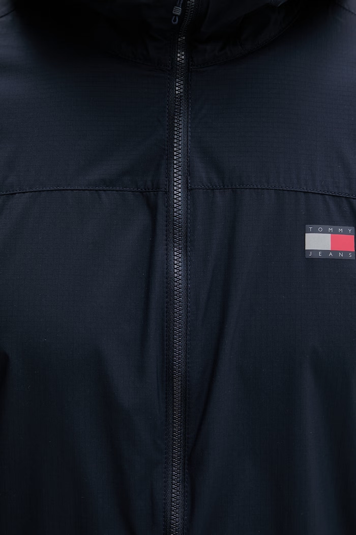 Tommy Jeans prechodná bunda pánska DM0DM23112 tmavomodrá