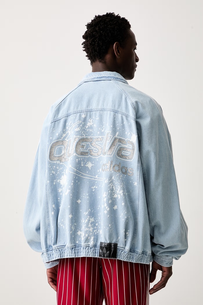 Oblečení adidas Originals džínová bunda pánská bavlněná KX4824 modrá