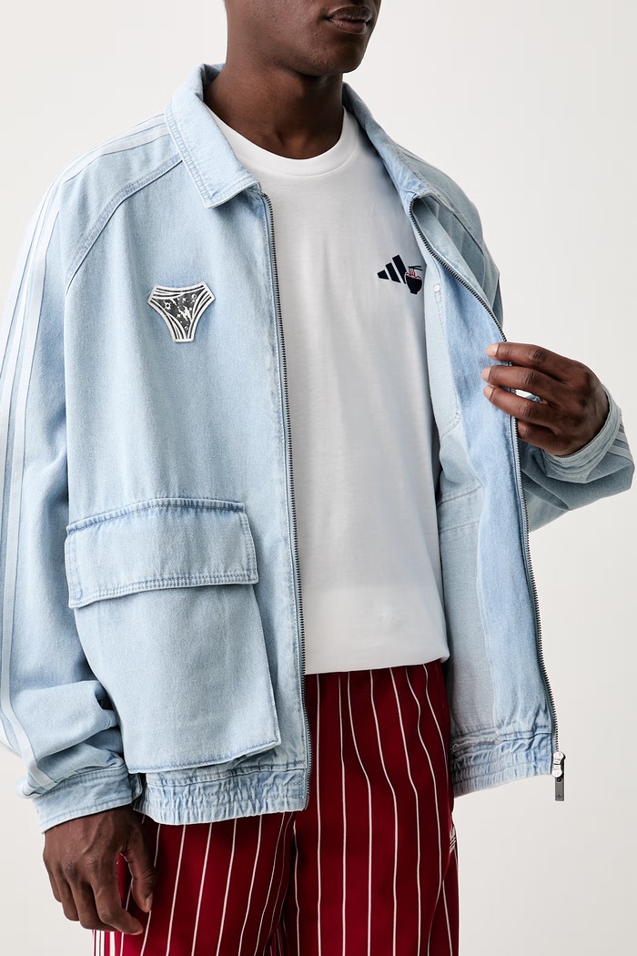 adidas Originals džínová bunda pánská bavlněná KX4824