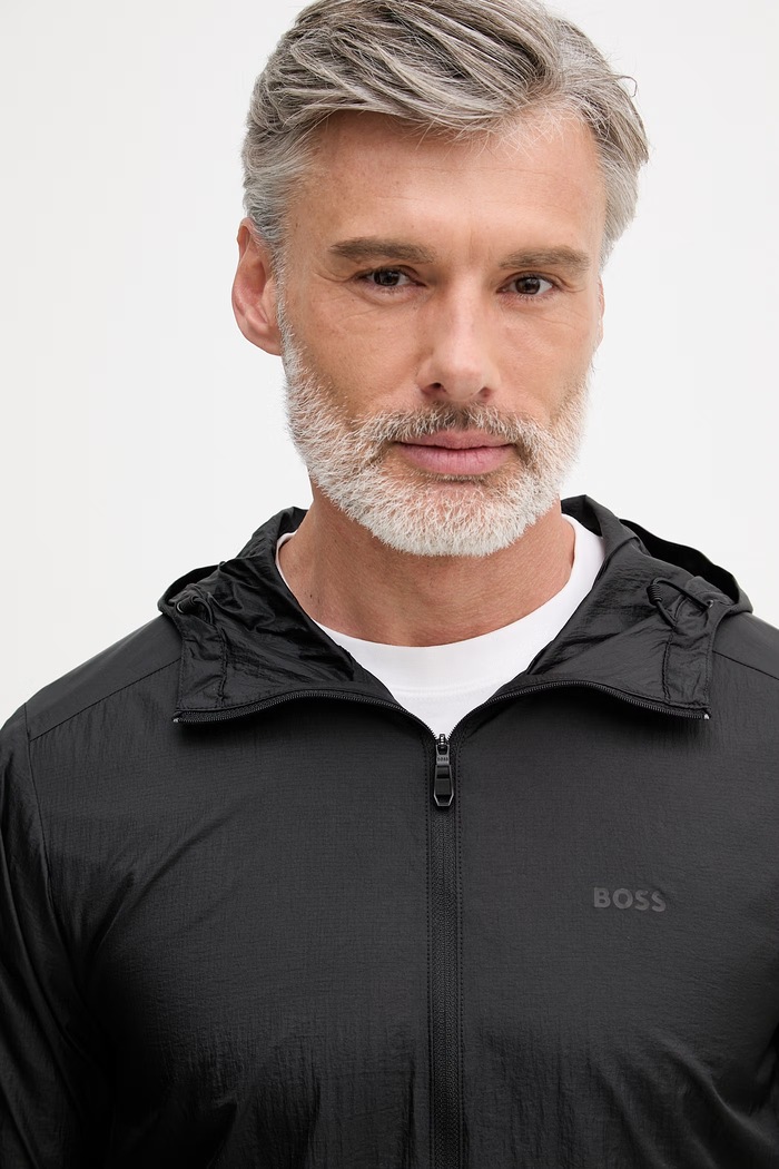 BOSS Green kratka jakna moška črna 50558877