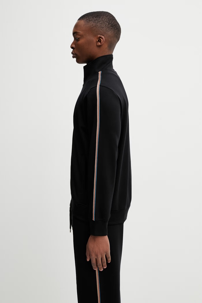 Paul Smith TAPED SEAM Μπλούζα με κουμπιά με lyocell Ανδρική M1R.877Z.V02745 μαύρο SS26