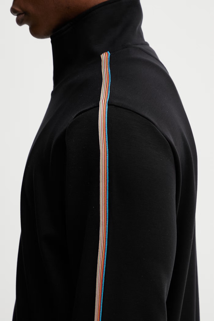 Paul Smith TAPED SEAM Μπλούζα με κουμπιά με lyocell Ανδρική μαύρο M1R.877Z.V02745