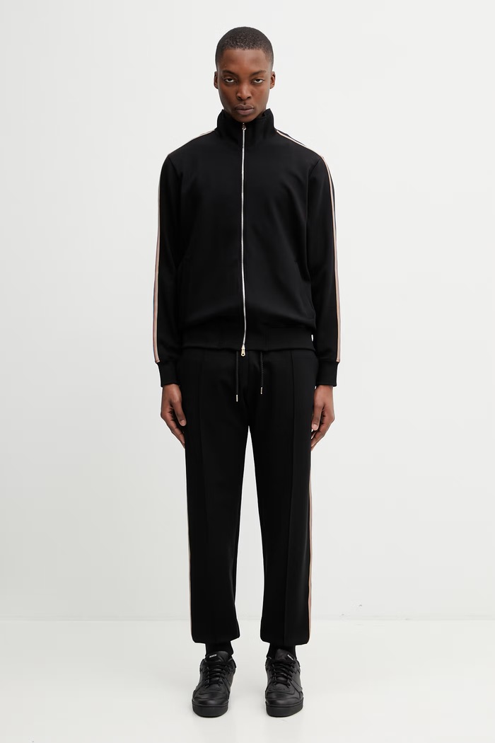 Paul Smith TAPED SEAM Μπλούζα με κουμπιά με lyocell Ανδρική M1R.877Z.V02745 μαύρο