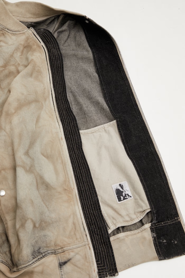 Rick Owens DRKSHDW Jumbo Flight bomber bavlněný pánský DU01F4776.DST hnědá