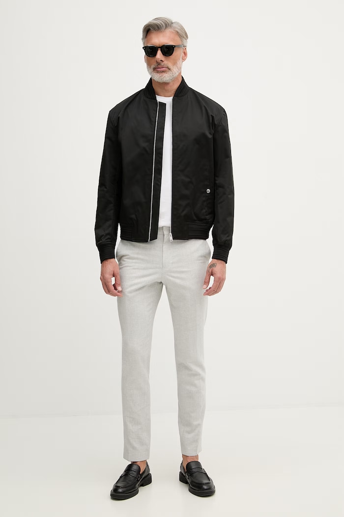 BOSS bunda bomber pánska Comber 50558517 čierna SS26