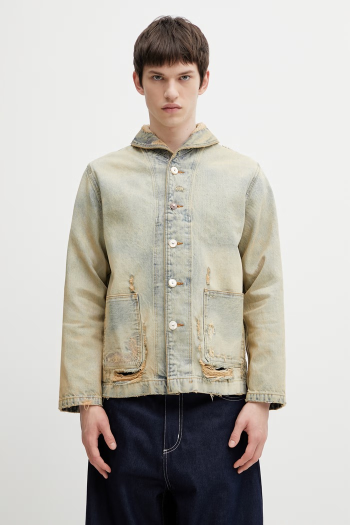 Kenzo WorkwearJacket μπουφάν ντένιμ Ανδρικό μπεζ FG55DV1146Q8