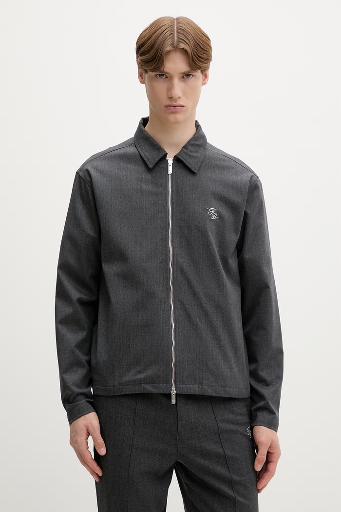 Filling Pieces prechodná bunda pánska s prímesou vlny Twill Wool nezateplené sivá 422560500247.170