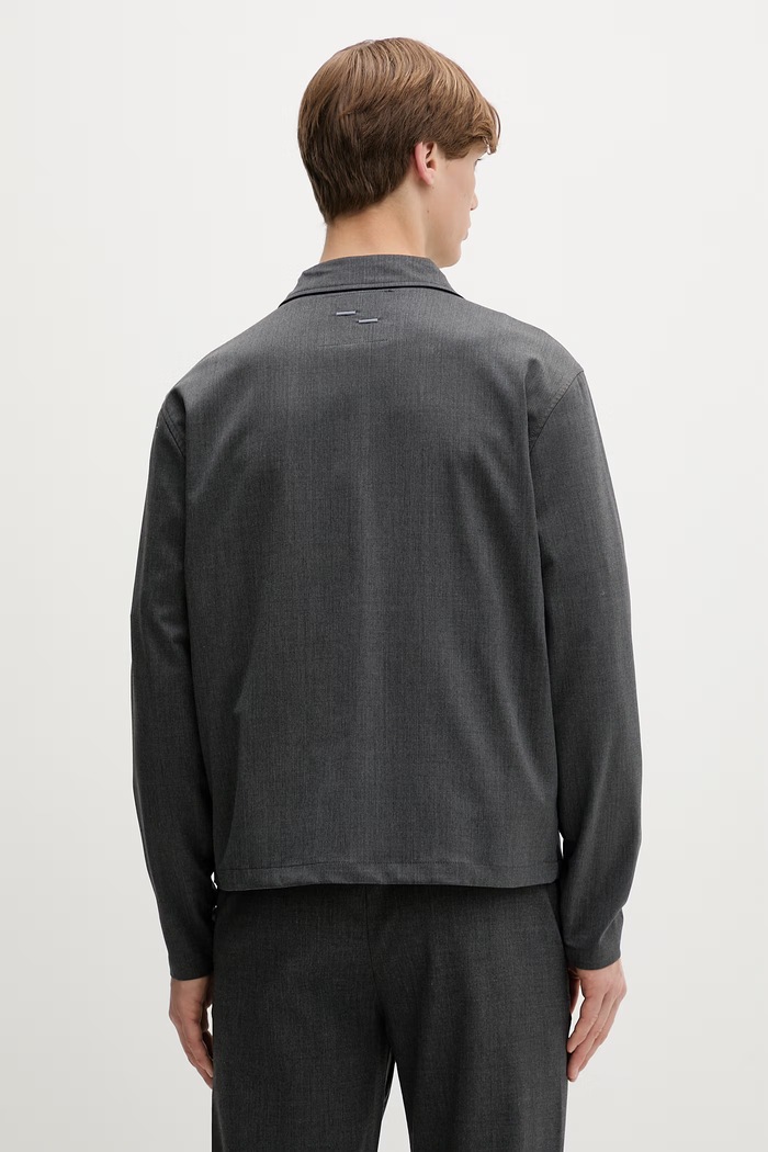 Oblečenie Filling Pieces prechodná bunda pánska s prímesou vlny Twill Wool 422560500247.170 sivá