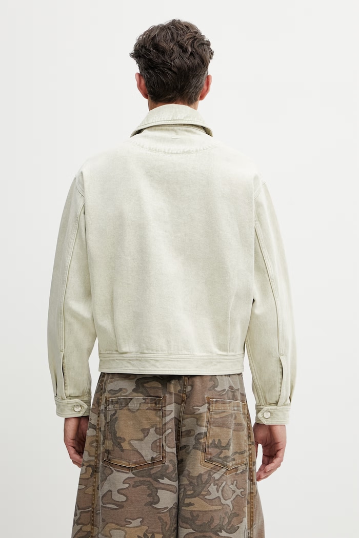 Odzież Filling Pieces Denim Jacket kurtka jeansowa bawełniana męska 412660501136.302 zielony