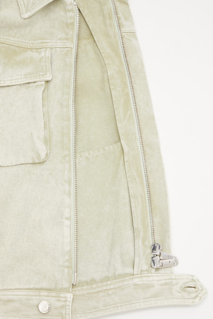 Filling Pieces Denim Jacket kurtka jeansowa bawełniana męska 412660501136.302 zielony