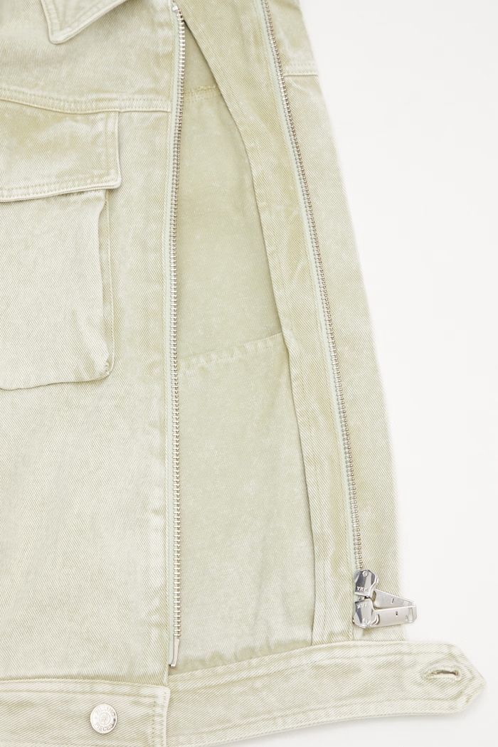 Filling Pieces Denim Jacket kurtka jeansowa bawełniana męska 412660501136.302 zielony