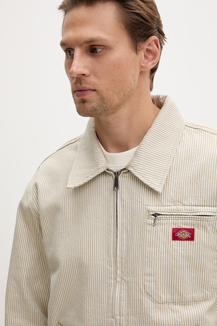 Dickies prechodná bunda pánska bavlnená béžová DK0A88K1L441