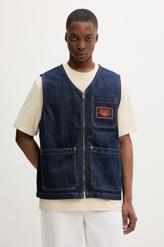 Dickies Brezrokavnik moški denim mornarsko modra DK0A88P4RNB1