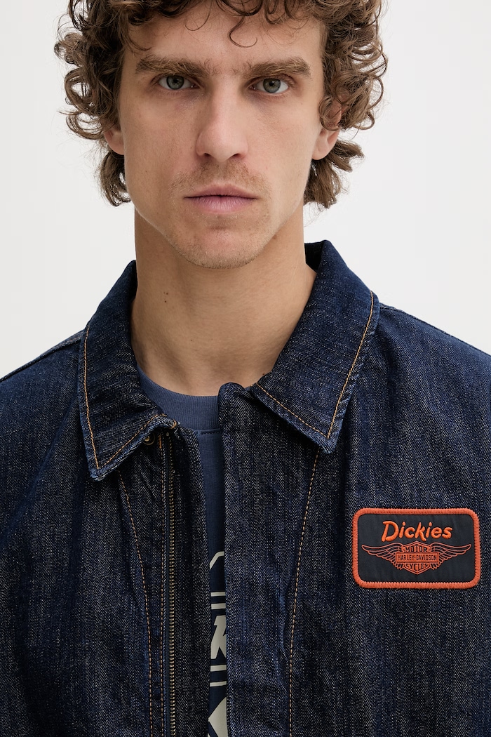 Dickies geacă de tranziție pentru bărbați, din denim bleumarin DK0A881RRNB1