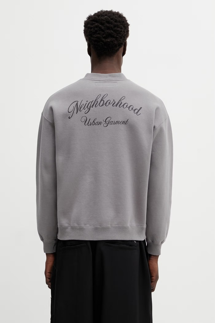 Pamučna dukserica NEIGHBORHOOD PLAIN SWEAT ZIP JACKET LS print siva 252UWNH.CSM06