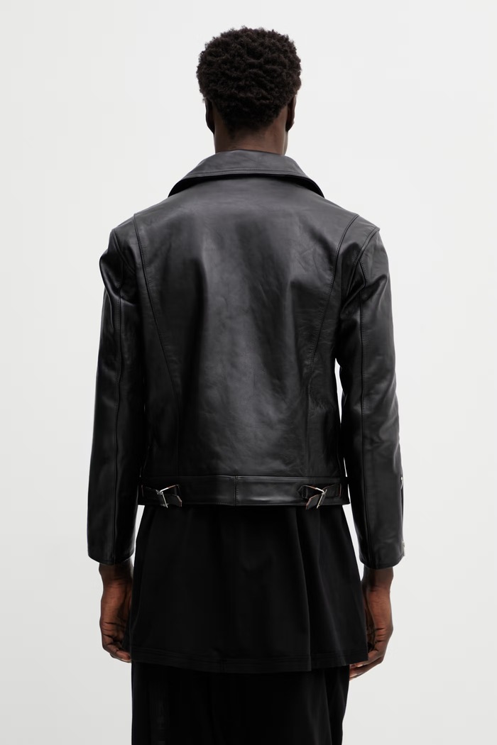 Clothing NEIGHBORHOOD leather biker jacket LEATHER RIDERS JACKET 252SZNH.JKM05 black