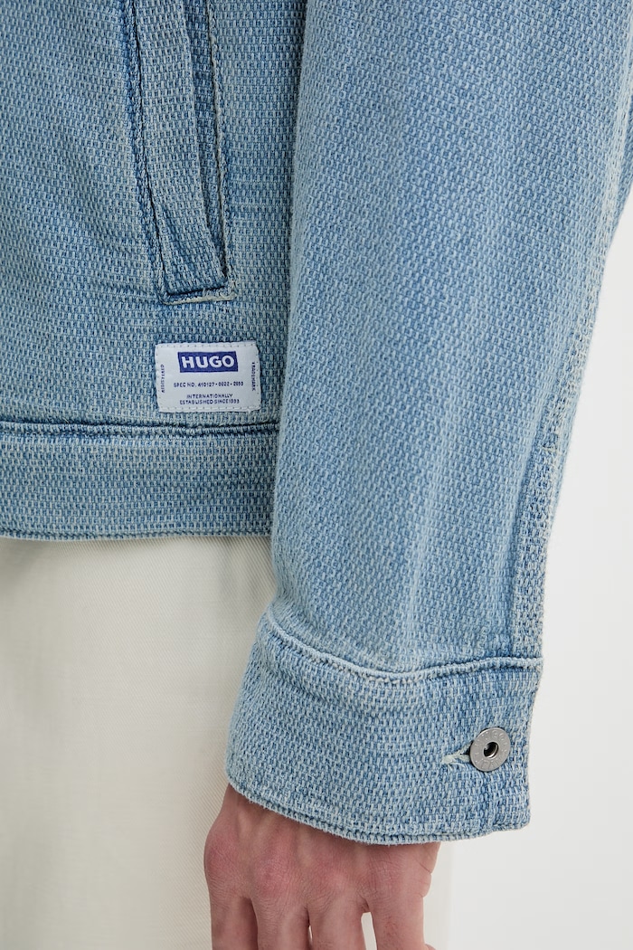 HUGO Blue bunda pánska bavlnená Elzo 50555989 modrá