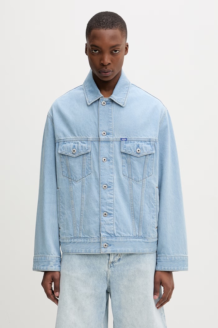 HUGO Blue jachetă pentru bărbați, din denim Kirkby albastru 50555991