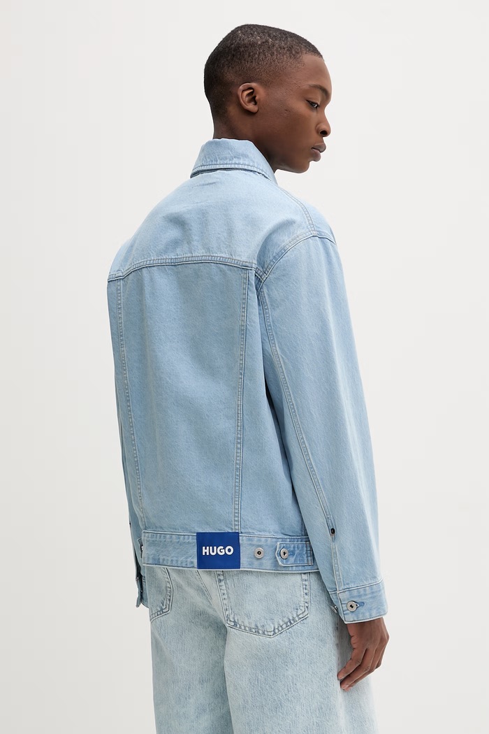 Îmbrăcăminte HUGO Blue jachetă pentru bărbați, din denim Kirkby 50555991 albastru
