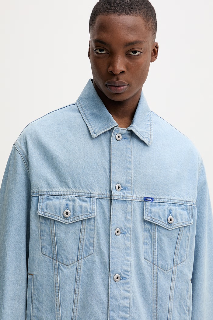 HUGO Blue jachetă pentru bărbați, din denim Kirkby albastru 50555991