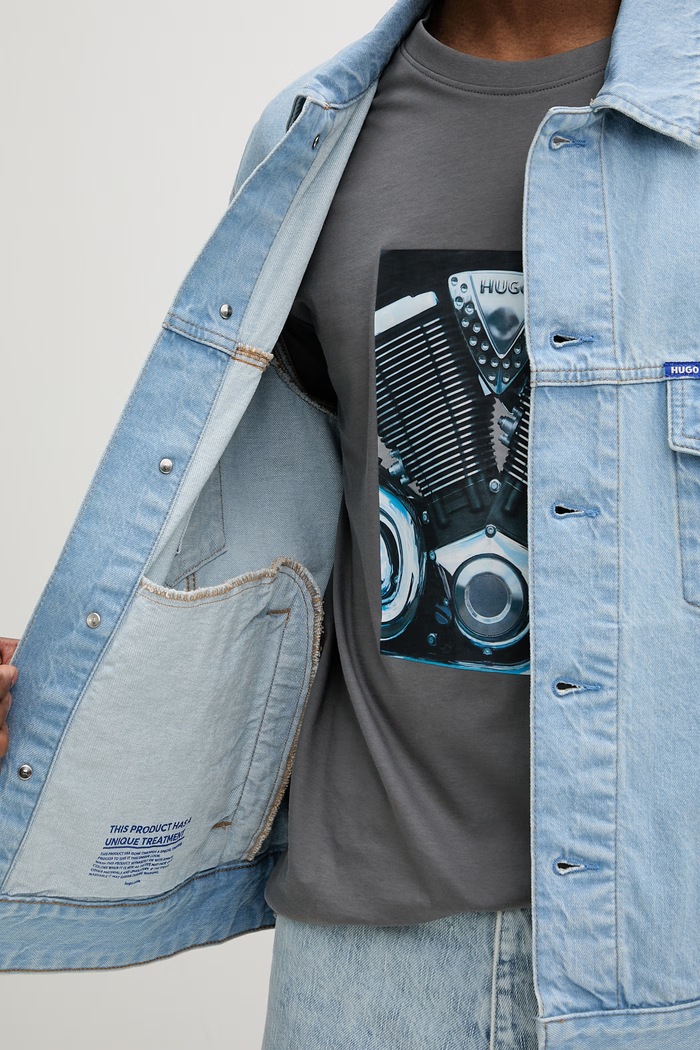 HUGO Blue jachetă pentru bărbați, din denim Kirkby 50555991