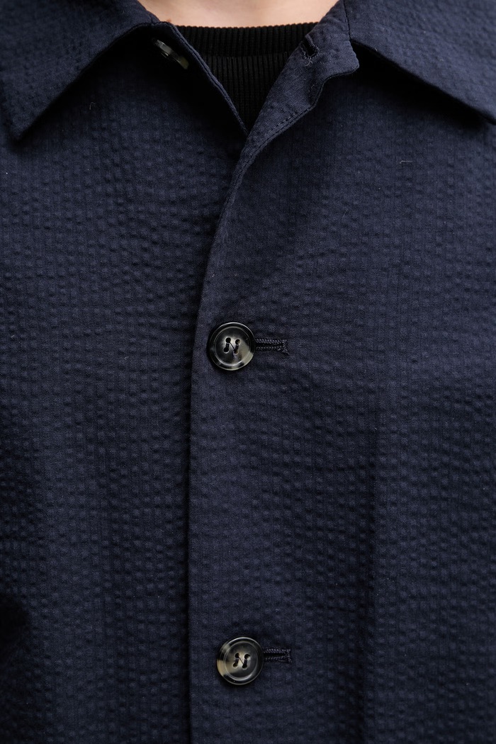 A.P.C. cămașă pentru bărbați din bumbac Veste Brest bleumarin COGXU.H03210