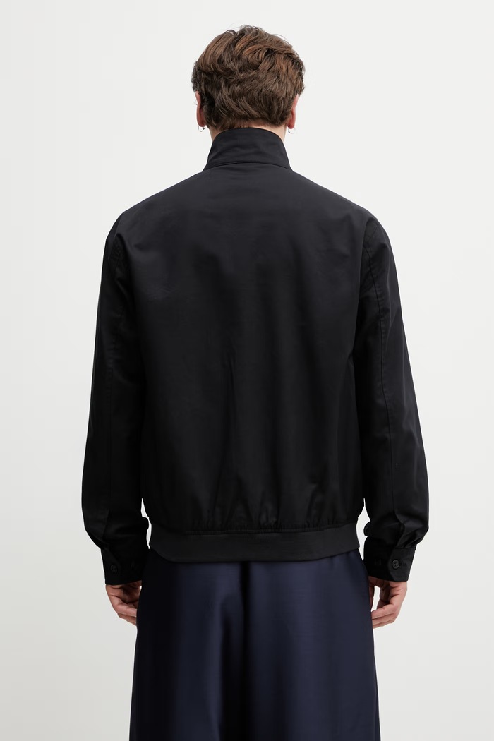 Odzież Fred Perry kurtka przejściowa męska z bawełną J2317 czarny