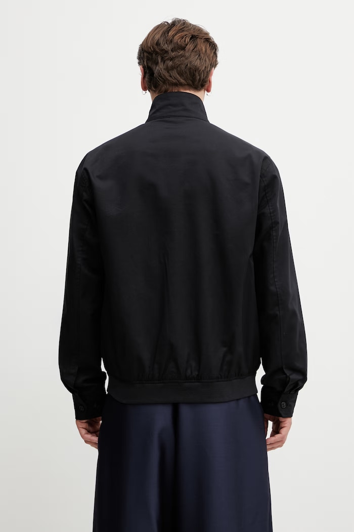 Odzież Fred Perry kurtka przejściowa męska z bawełną J2317 czarny