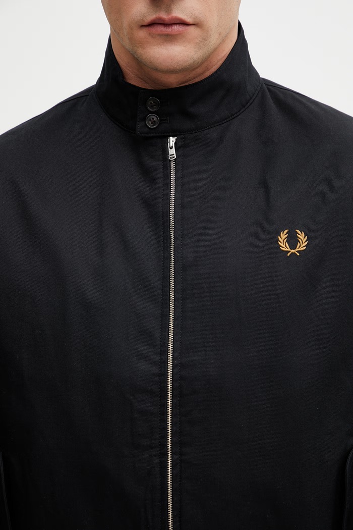 Fred Perry kurtka przejściowa męska z bawełną czarny J2317