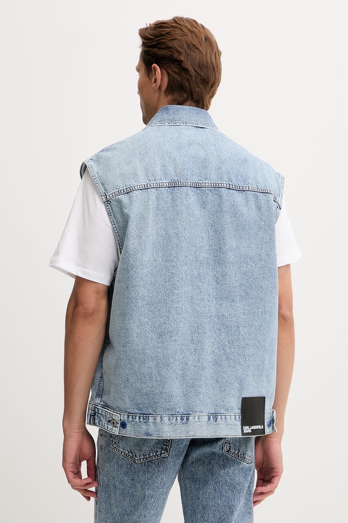 Ρούχα Karl Lagerfeld Jeans Αμάνικο ανδρικό ντένιμ B2M14024 μπλε