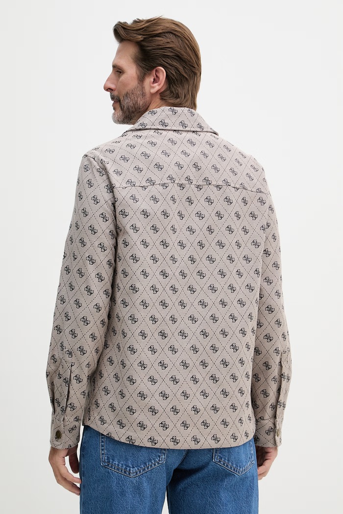 Oblečenie Guess bunda pánska s bavlnou M6GL05.W1661 hnedá