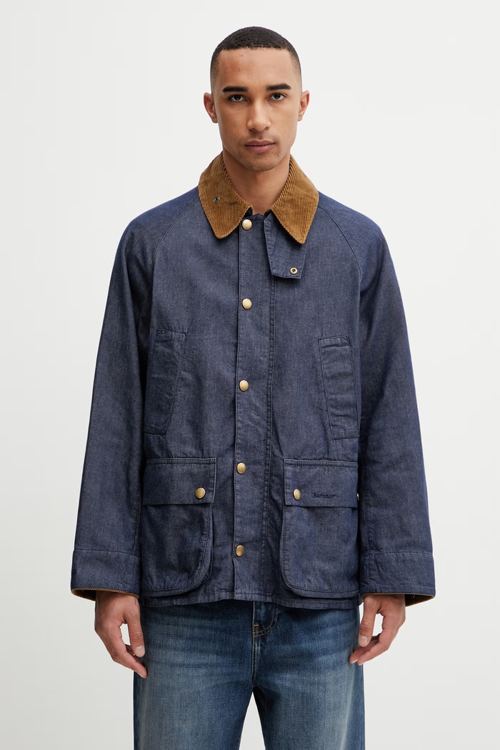 Barbour MCA1104IN71 krótka kurtka jeansowa męska granatowy MCA1104IN71