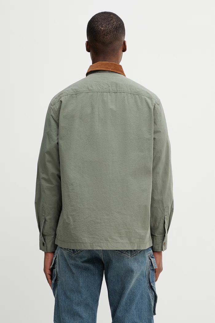 Oblečení Barbour MOS0460OL52 krátká bunda bavlněná pánská MOS0460OL52 zelená
