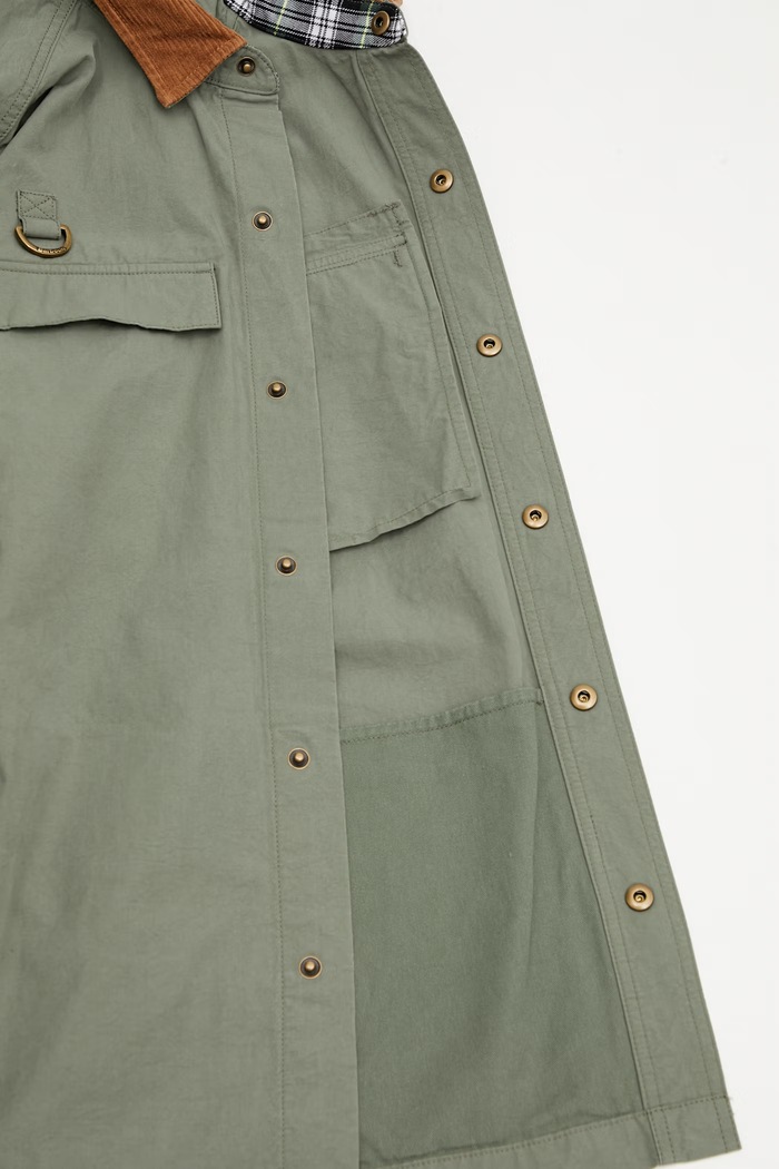 Barbour MOS0460OL52 krátká bunda bavlněná pánská MOS0460OL52 zelená
