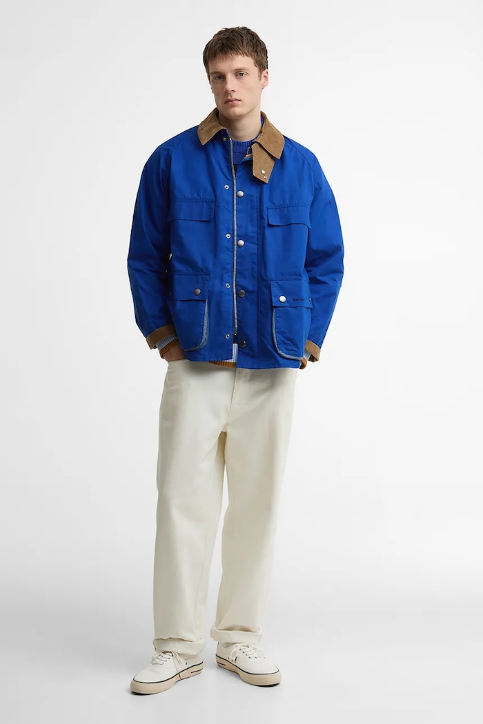 Barbour x Paul Smith Sugarlump Bedale bunda bavlněná pánská MCA1126BL51 námořnická modř SS26