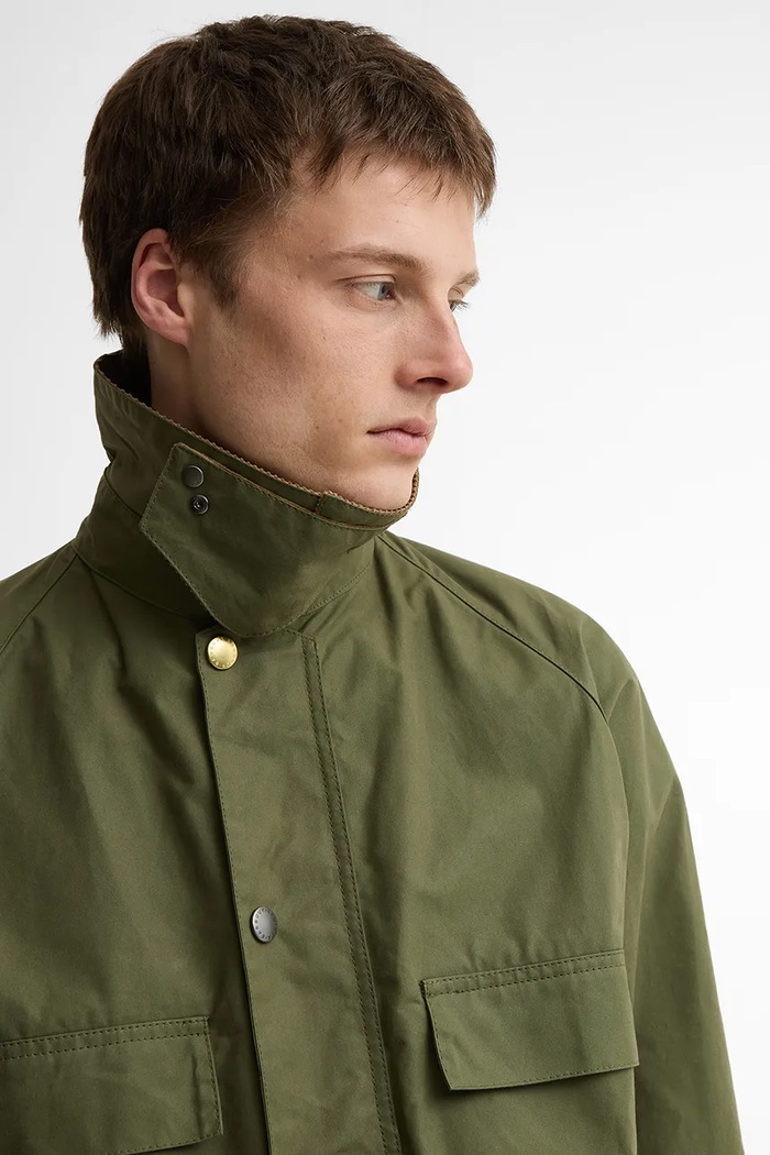 Barbour x Paul Smith Sugarlump Bedale pánska bavlnená bunda zelená MCA1126GN52