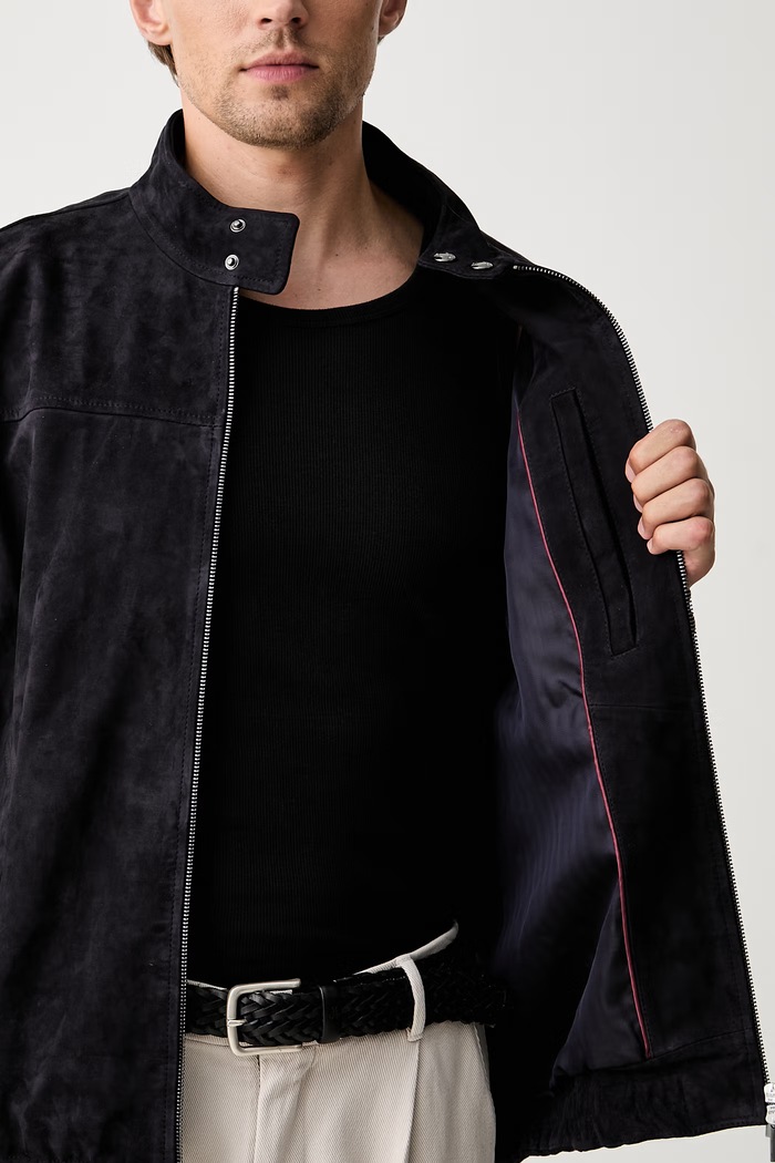 Tommy Hilfiger kurtka przejściowa męska zamszowa MW0MW42691